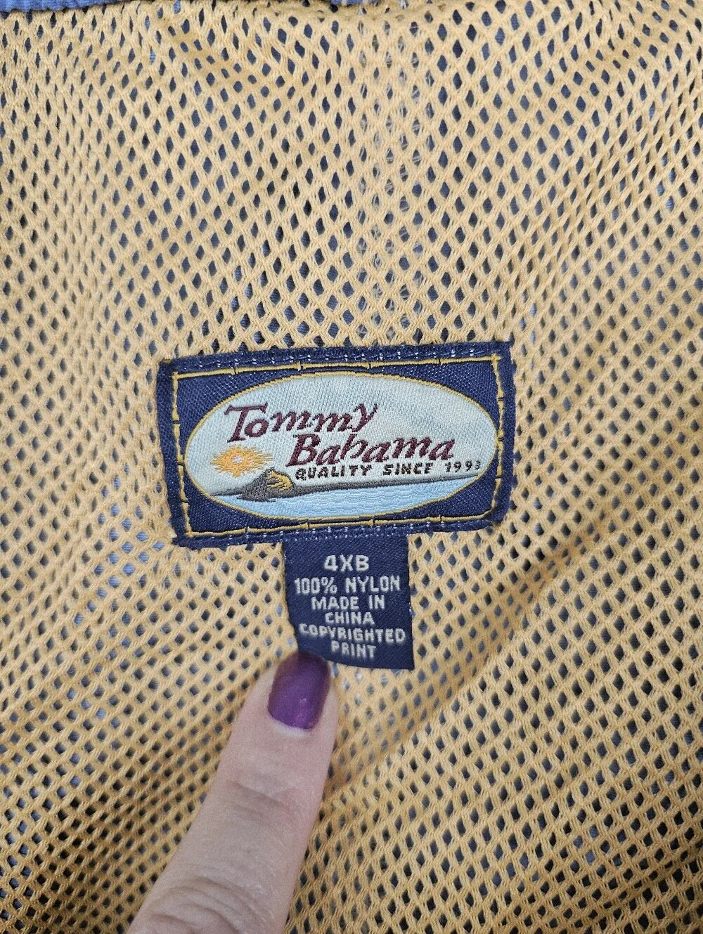 Tommy Bahama Palm-O-Rama Blue Tropical Swim Trunks NWT 4XB